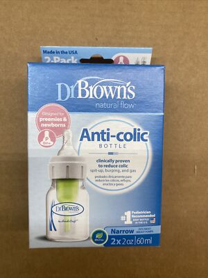 Dr. Brown's Natural Flow Anti-Colic Preemie Bottles 2 Oz 2 Pack