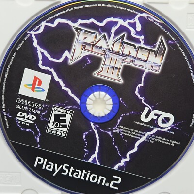 PS2 Raiden III 3 Disc Only - Play Station 2 Disc Only Tested
