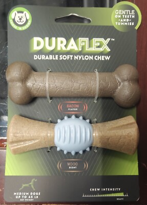 Duraflex Durable Soft Nylon Chew For Medium Dog -2 Pieces