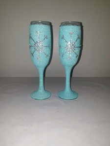 frozen glitter glasses