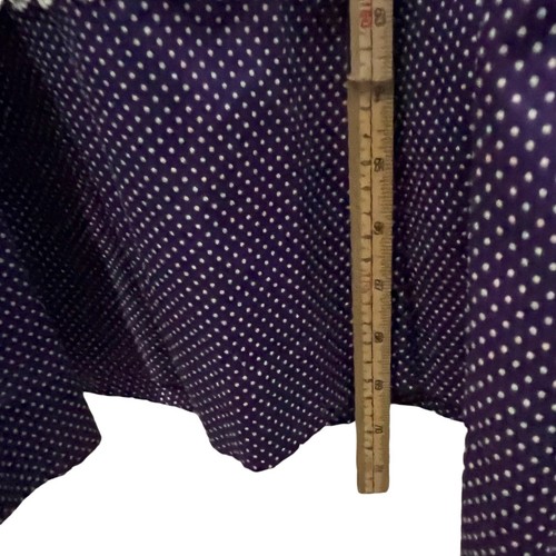 Hilda Hawaii Peasant Maxi Dress Eyelet Purple Polka Dot Vintage 70s Size XS S - Picture 15 of 16