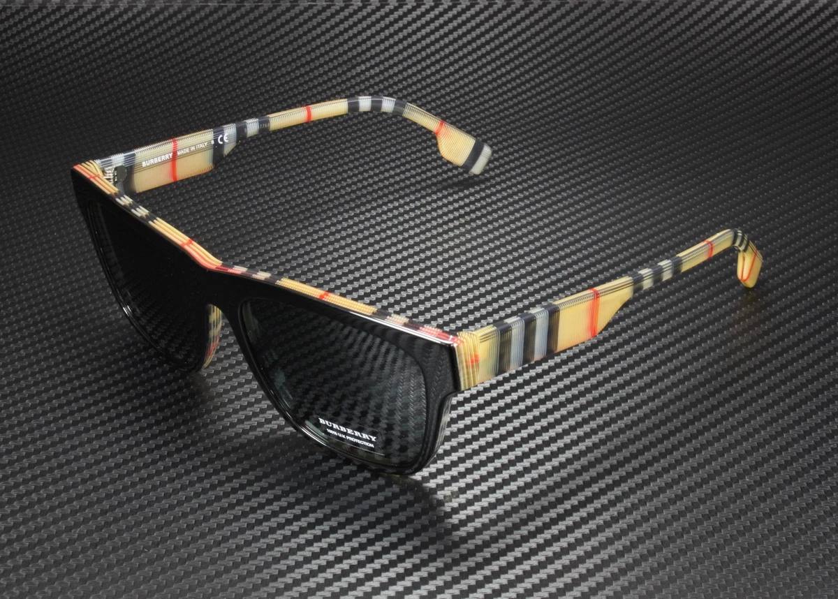 BURBERRY BE4293 380687 Top Black On Vintage Check Grey 56 mm Men s