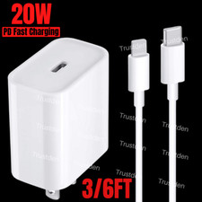 20W USB C Type-C Power Adapter PD Fast Charger Cable Cord For iPhone 13 12 11 XR