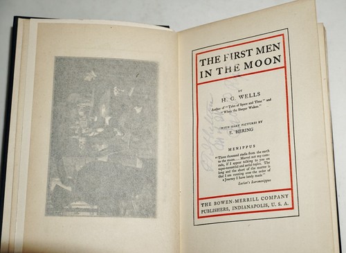 1ST/1ST US EDITION~ THE FIRST MEN IN THE MOON ~ H.G. WELLS - Picture 8 of 10