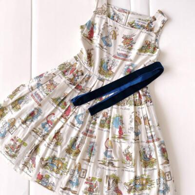Jane Marple Alice in Wonderland Dress Square Sleeveless size M