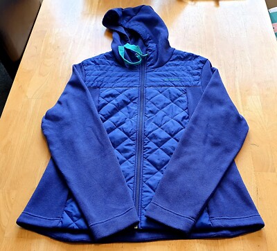 QUECHUA Hybrid Microfaser Hoodie - leicht wattiert - blau - Herren UK Größe XL