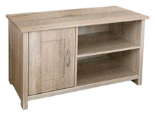 MOBILE TV MOBILETTO SALOTTO TAVOLINO ANTA RIPIANI MODERNO ROVERE 90*39*H50CM