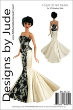Opera Skirt & Bustier Doll Clothes Sewing Pattern for 16" Kingdom Doll