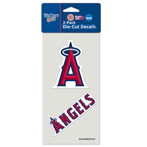 LOS ANGELES ANGELS 4"X4" DIE CUT DECAL 2-PACK CAR HOME NEW WINCRAFT 👀 - Picture 1 of 1