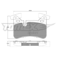 Tomex Brakes Bremsbelagsatz Bremskl&ouml;tze hinten A0004203400 A0054209020 24785065