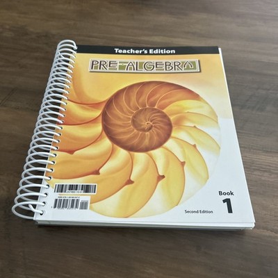 Pre Algebra Grade 8 Teacher Edition Book 1  2nd Edition - spiral_bound