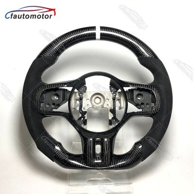Carbon Fiber Alcantara Steering Wheel w/Trim Fit 08-16 Mitsubishi EVO X Custom