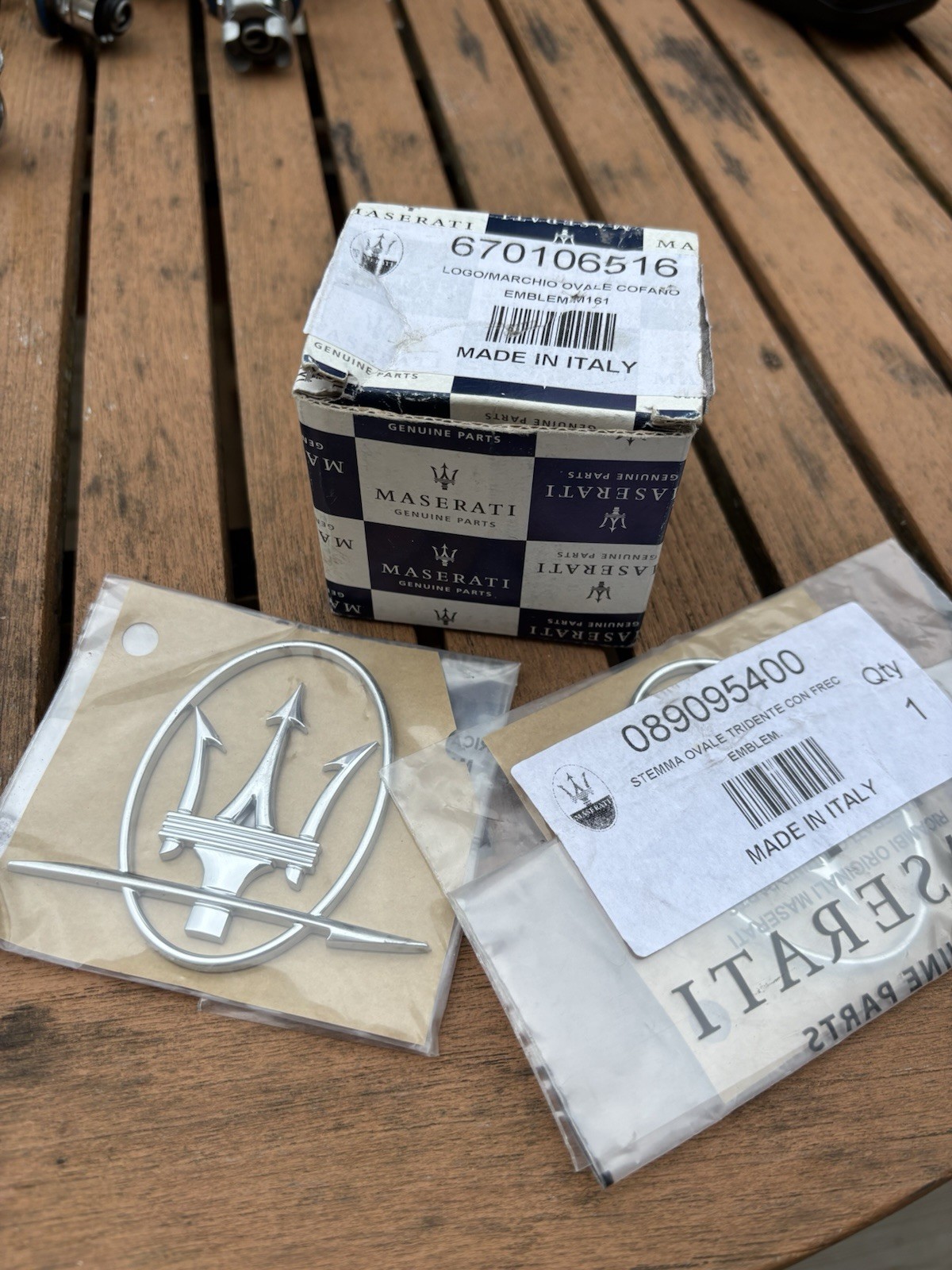 Maserati Emblems 3 New Genuine Parts