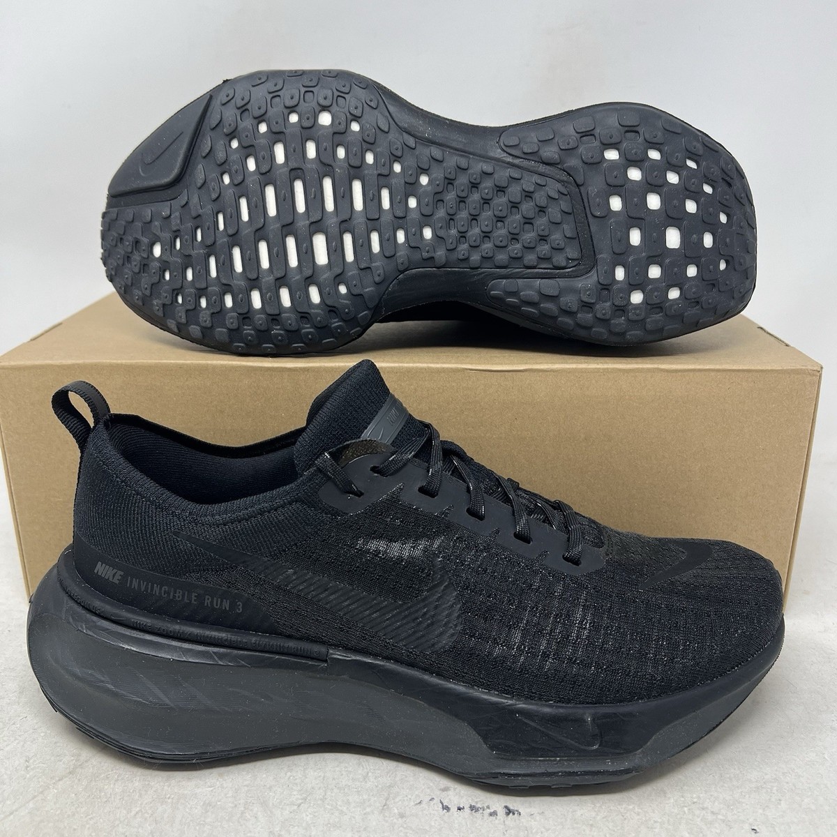 Nike ZoomX Invincible 3 Black Anthracite Mens 10 Running Shoes No