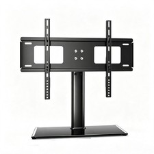 For LG OLED55C8PLA Table Top High Gloss Glass TV Stand Black