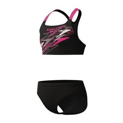 Speedo Bikini Badeanzug zweiteiler Medley Racerback Mädchen Kinder 