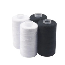 2pcs 500M Polyester Sewing Thread Set Black White Strong Hand Machine Thread