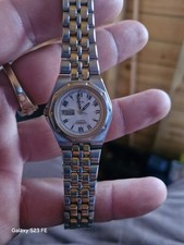 Vintage Ladies Seiko SQ 100 "Royal Oak" Two Toned 2a23B