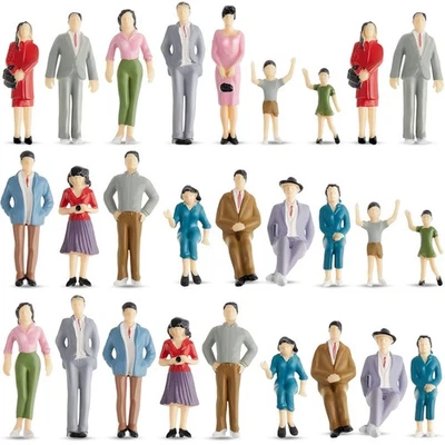 28 Stück Menschen Modell Maßstab 125 Mini Modellbau Figuren für Modelleisenba... - Bild 1 von 4