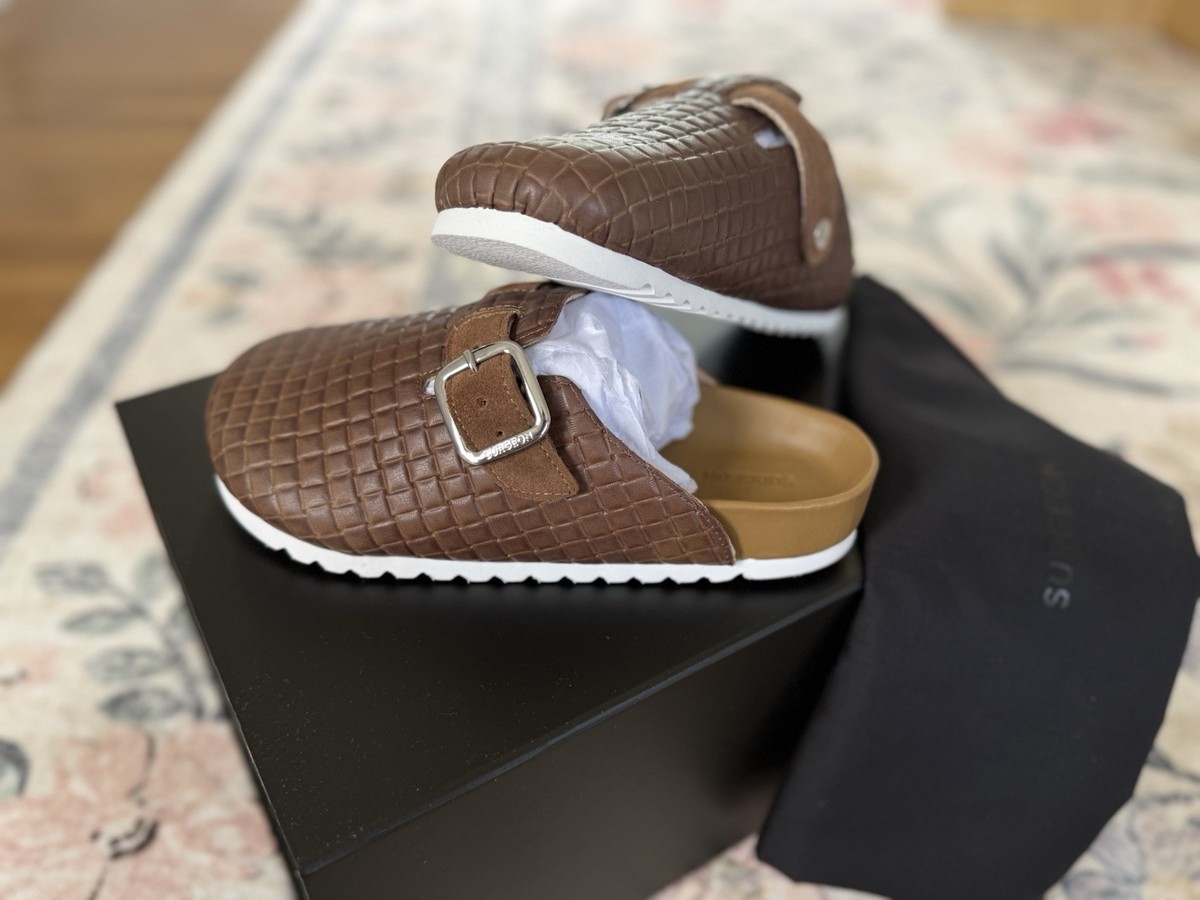 Birkenstock Jeff Hamilton Surgeon Mule shoes, Brown woven 