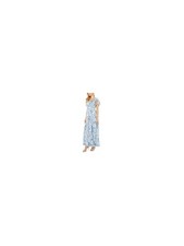 ADRIANNA PAPELL Womens Light Blue Chiffon Flutter Sleeve Maxi Dress 2