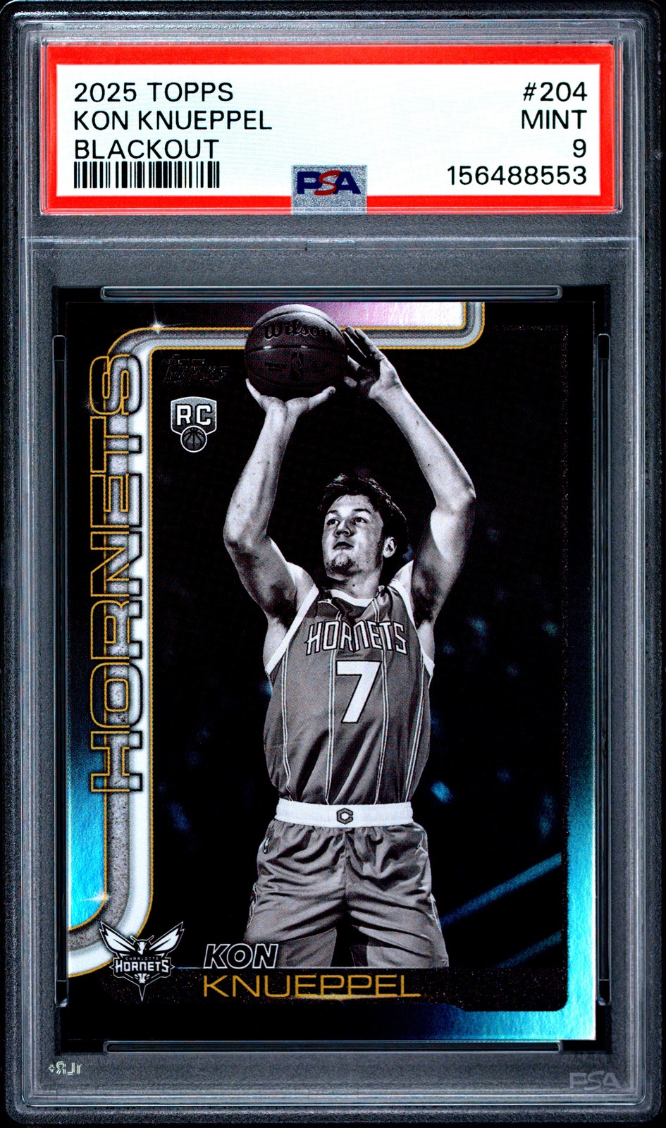 2025 TOPPS BLACKOUT #204 KON KNUEPPEL PSA 9