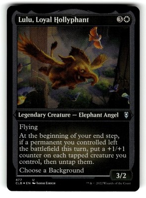 Lulu, Loyal Hollyphant (Foil Etched) 477 Battle for Baldur's Gate MTG NM