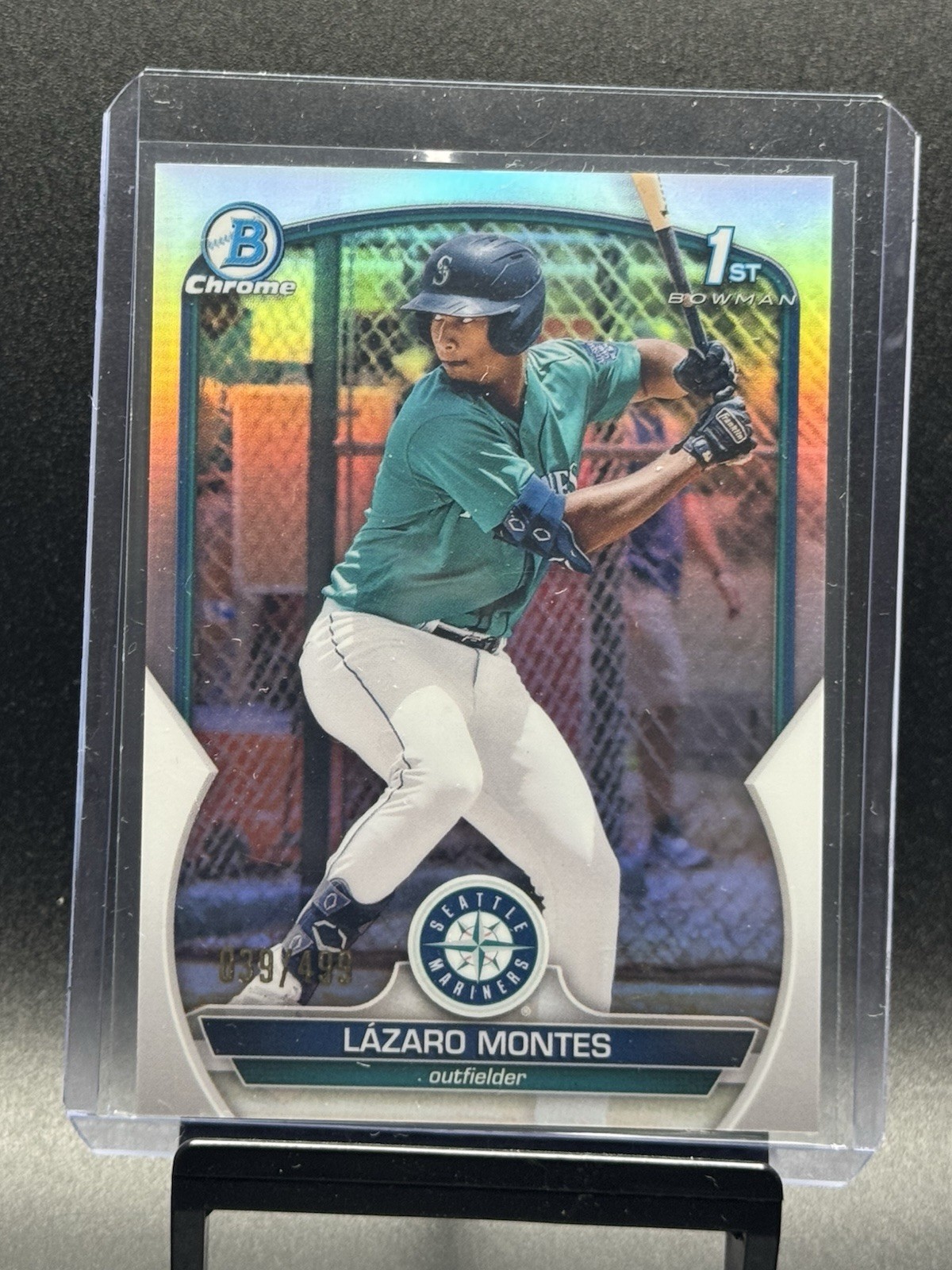 2023 Bowman Chrome LAZARO MONTES 1st Prospect Refractor /499 Seattle #BCP58