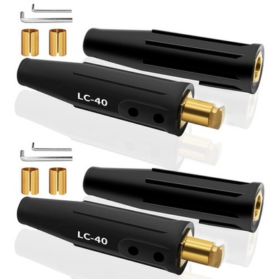 LC-40 Welding Lead Connector Quick Cable Connectors 1/0 and 2/0 350 Amp Set