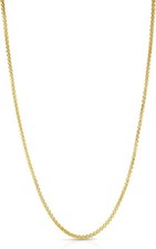 Floreo 10k Yellow Gold 1.6mm Solid Round Box Chain Necklace