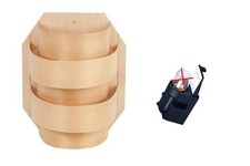 Sauna Leuchten Set aus Holz klein inkl. Fassung auch für Infrarotkabine