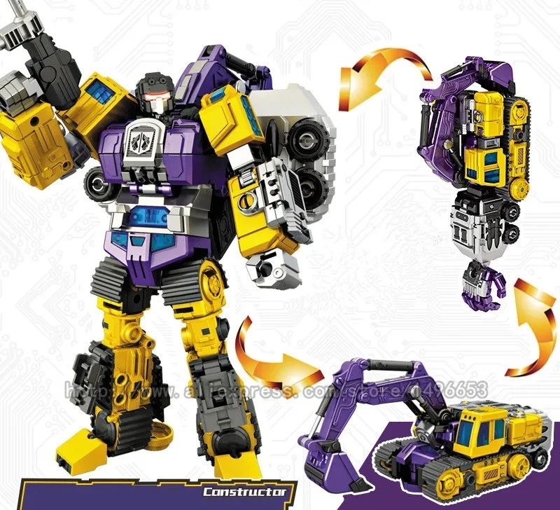 Figura de acción Jinbao Devastator G1 6 en 1 de gran tamaño 45 cm Transformers sin caja Foto 4 de 4