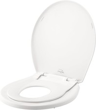 Little2Big Toilet Seat with Built-In Toddler Potty Training Round, White