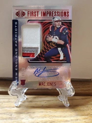 MAC JONES # 82/99 2021 Illusions  First Impressions RPA NICE 4 Color Patch!