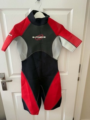 G-Force Shorty Neoprenanzug Gr. 44 rot schwarz 3/2mm Surfen Schwimmen Tauchen Wassersport