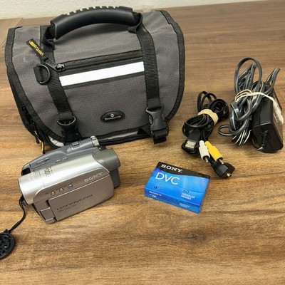 Sony Handycam DCR-HC28 Mini DV Camcorder with bag and accessories.