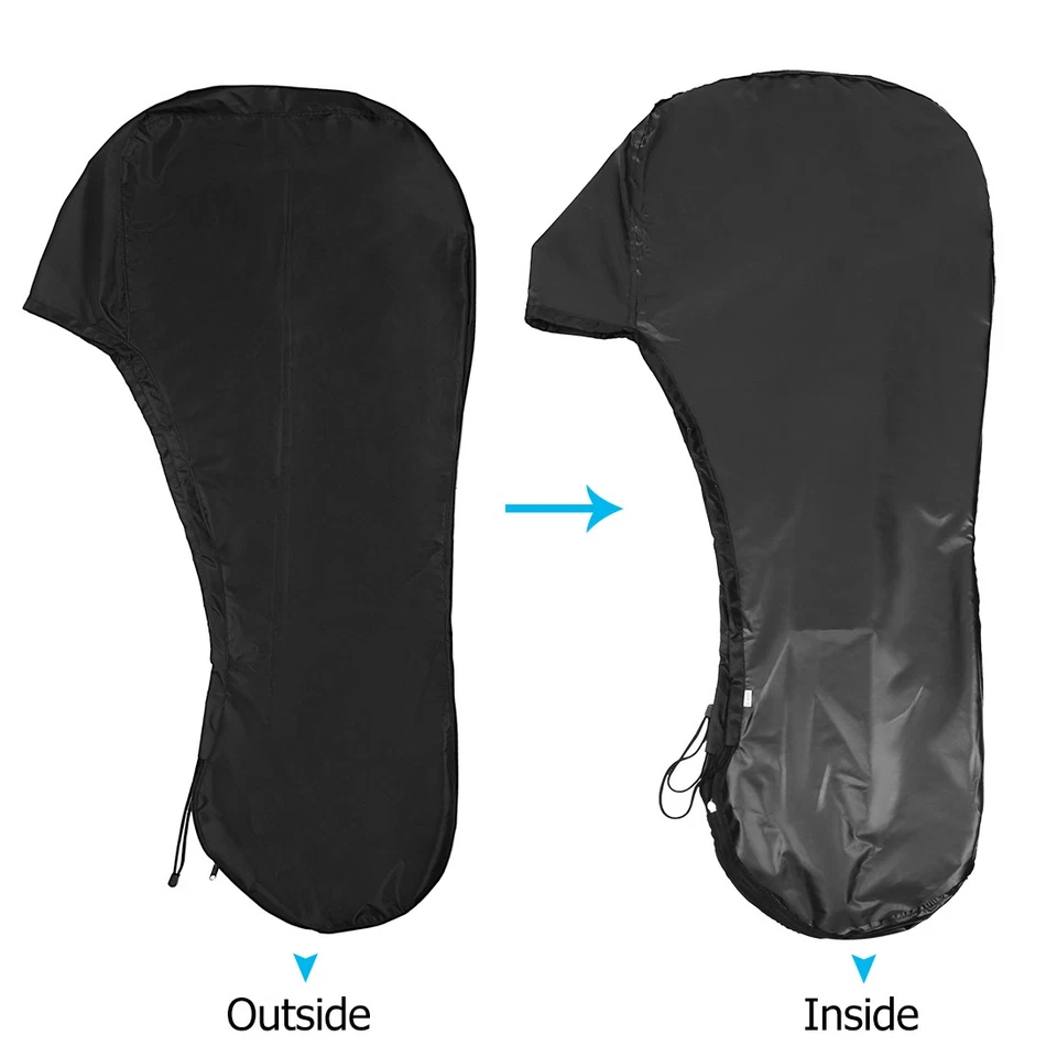 600D Oxford Stoff Motor Voll Außenborder Motorabdeckung Bis zu 30-60HP Schwarz - Bild 4 von 4