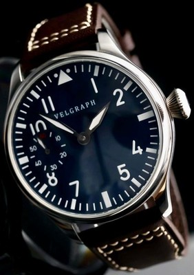 Velgraph Herrenuhr Flieger 42mm Handaufzug | Saphirglas 6497 Dial Seagull Rotor
