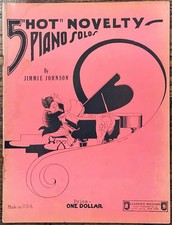 rare BLACK JAZZ folio JAMES P JOHNSON sheet music 5 HOT NOVELTY PIANO SOLOS