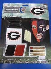 Georgia Bulldogs Makeup Kit NCAA Football College Game Day Costume Accessory