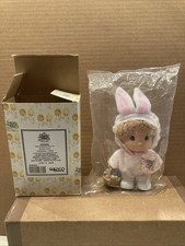 NIB Sealed Precious Moments Hi Babies Boy In Bunny Suit Easter Basket Doll 1994