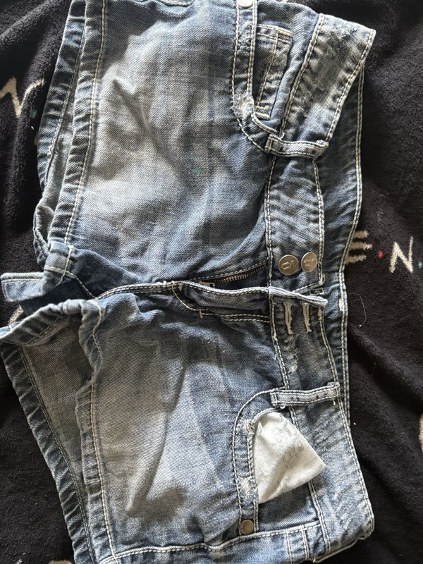 Decree Size 11 Stretch Cut Off Blue Jean Shorts