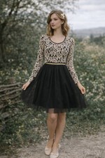 Lace Bodice Tulle Skater Dress Fairycore Ballet Coquette Party Small