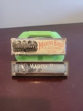 Vintage M. Hohner Marine Band Harmonica Key of C No. 1896 Made In Germany