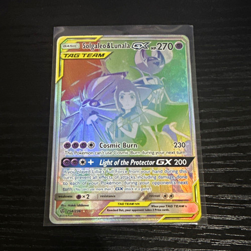 The Pokémon Company Solgaleo & Lunala GX 254/236 Secret Rare Full Art Holo