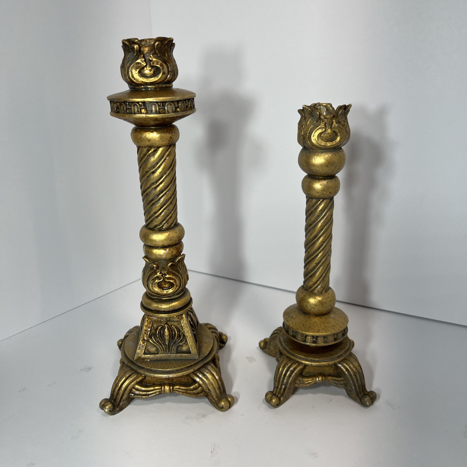 Gold Gilt  Ornate Footed Ca