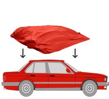 Halbcover Verdeckcover Garage Halbgarage f�r BMW E30 Wasserdicht rot