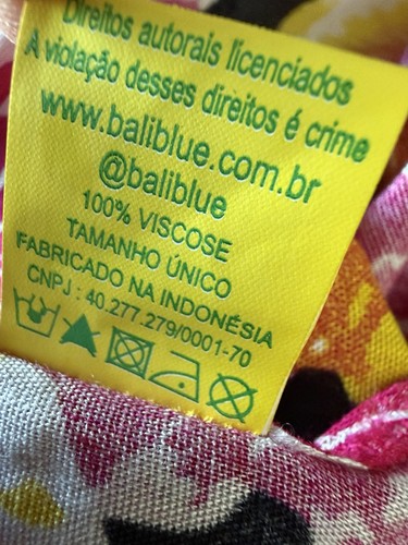 Coverup Sarong Canga Kwiatowy basen plażowy Pareo 65 x 45 w hibiskusie Brazylia - Zdjęcie 5 z 5