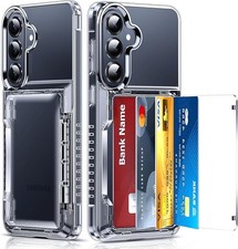 Samsung Galaxy S26 Plus Case Wallet with Card Holder, Clear Shockproof Cover for