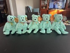 TY Beanie Baby- Ariel the Bear Plush Toy, new with tag protector